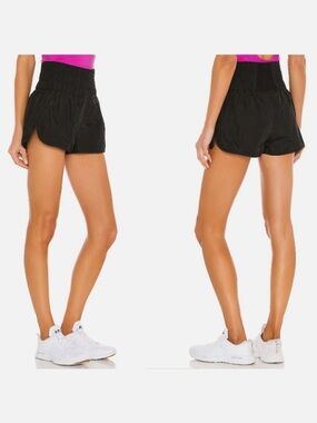 Free People FP Movement Black 
High Waisted The Way Home Shorts Size Medium